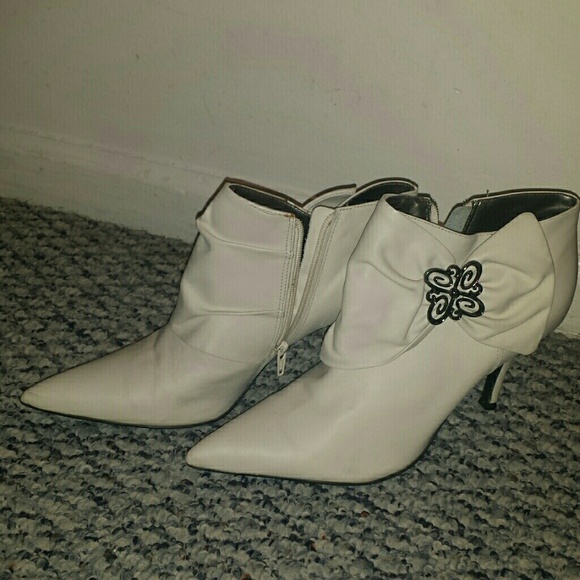 bone colored booties